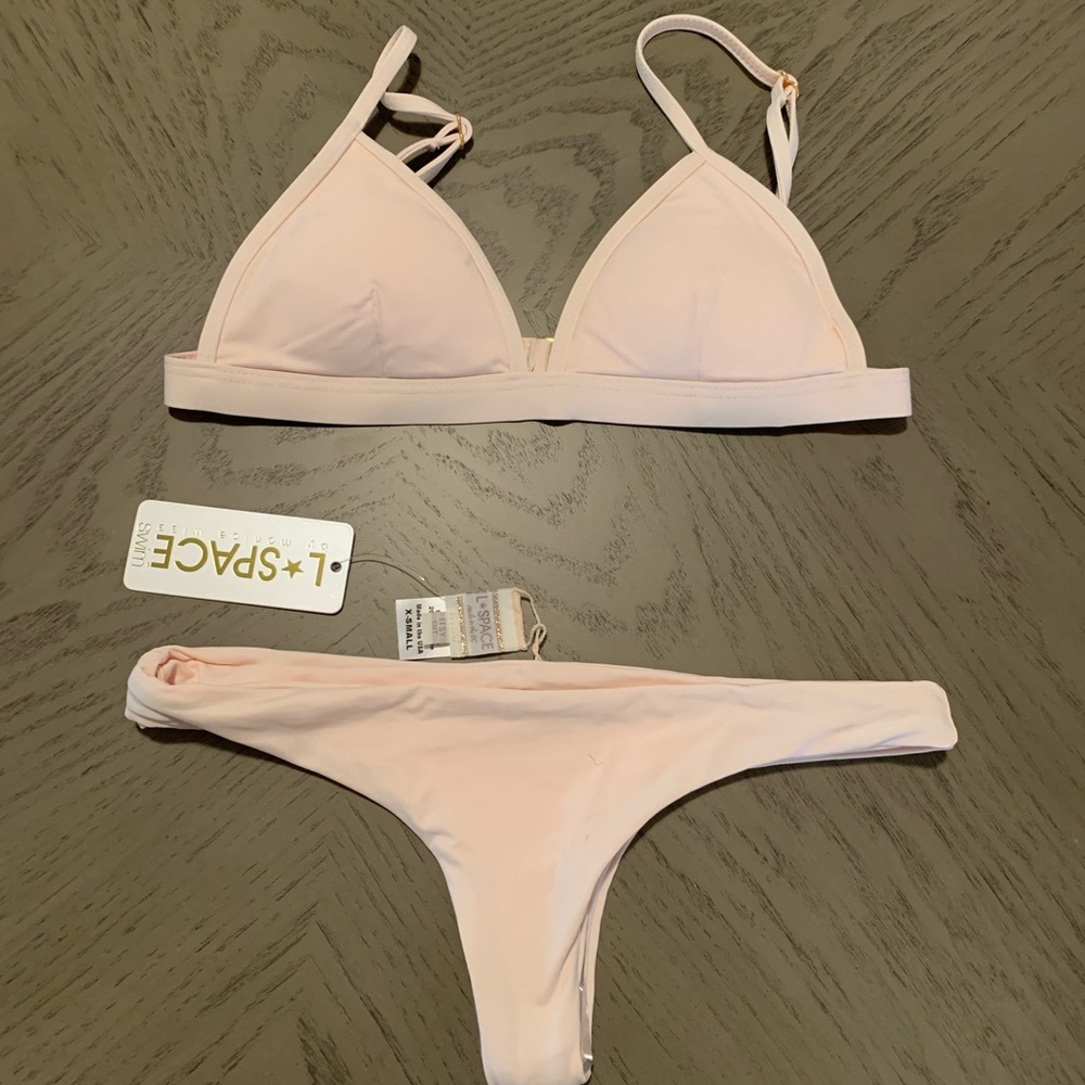 L Space powder pink bikini